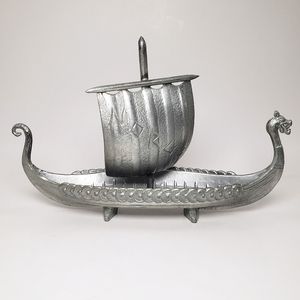 Pewter Ship Dragon Boat Norge Norway